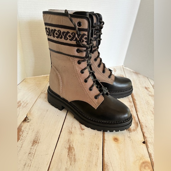 Sam & Libby Stella Embroidered Combat Boots lace up chic women’s sz 7.5 NWT - Picture 12 of 15